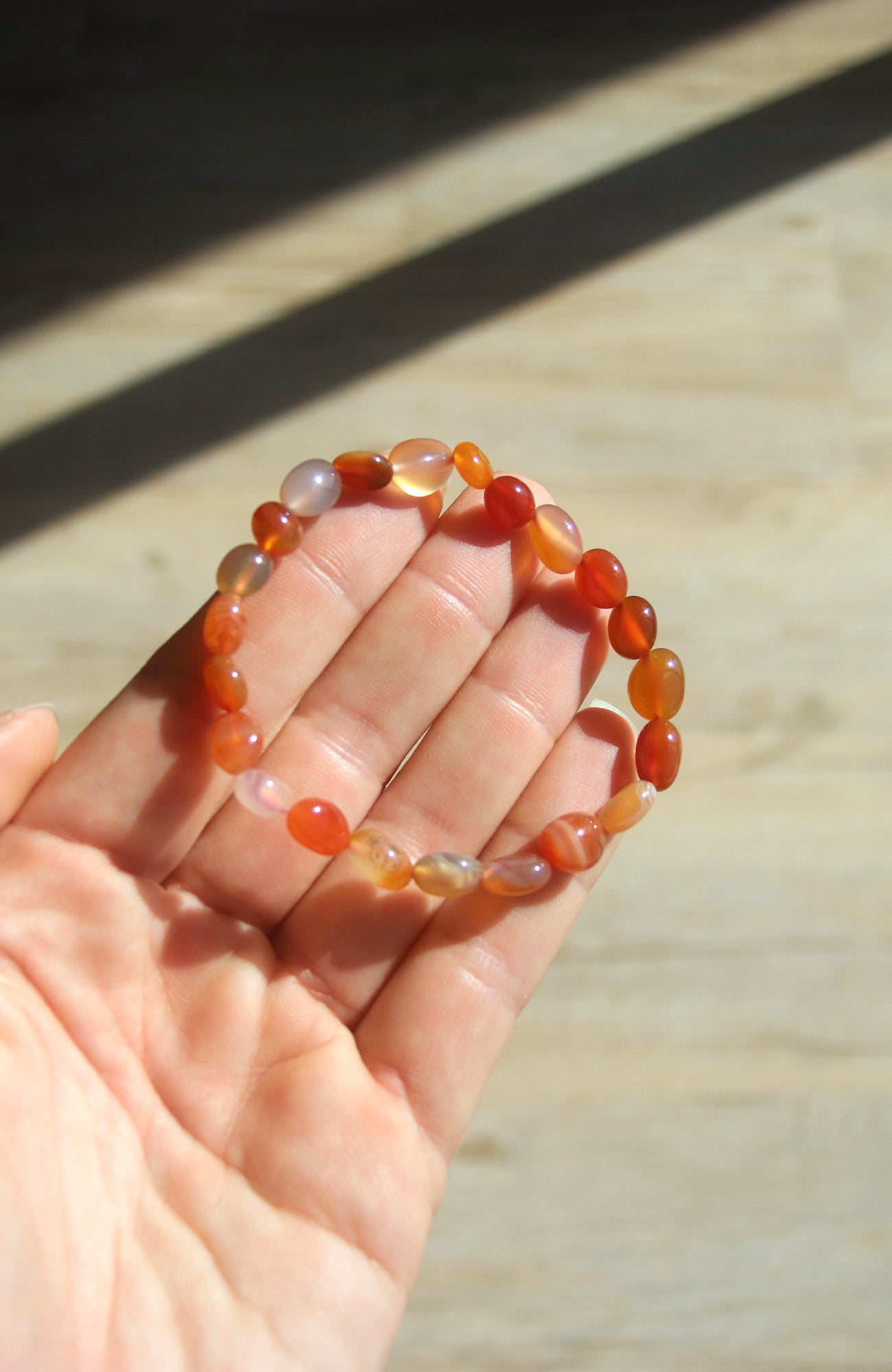 Carnelian 6-8mm Nugget Bracelet 463